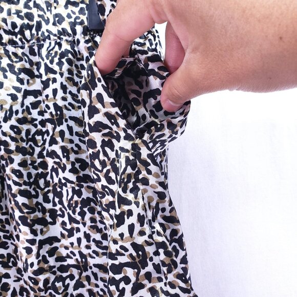 BB Dakota Pajama Set Shirt and Shorts Animal Print Satin Zebra Leopard Sleepwear - Picture 14 of 16